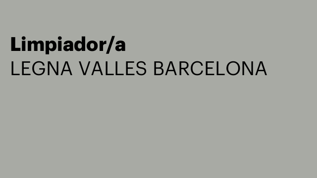 Limpiador/a