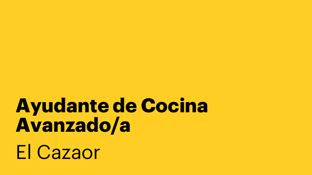 Ayudante de Cocina Avanzado/a