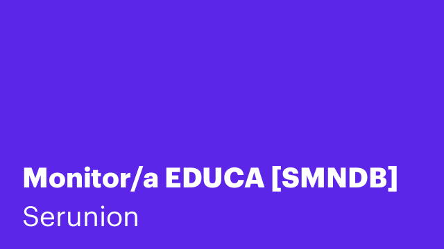 Monitor/a EDUCA [SMNDB]