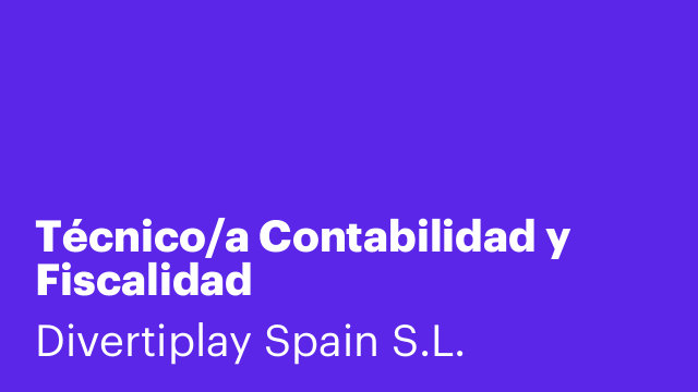 Técnico/a Contabilidad y Fiscalidad