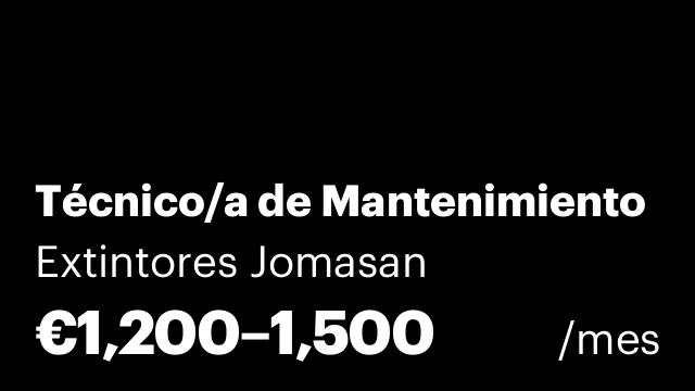 Técnico/a de Mantenimiento