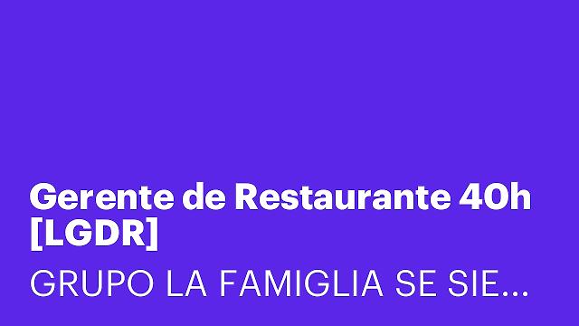 Gerente de Restaurante 40h [LGDR]