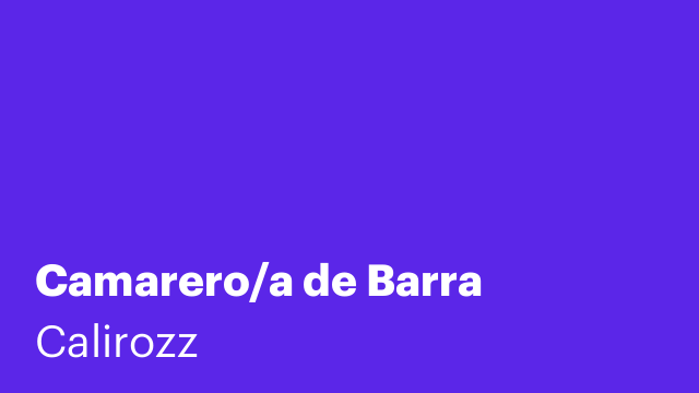 Camarero/a de Barra