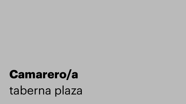 Camarero/a