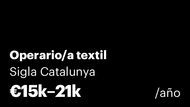 Operario/a textil