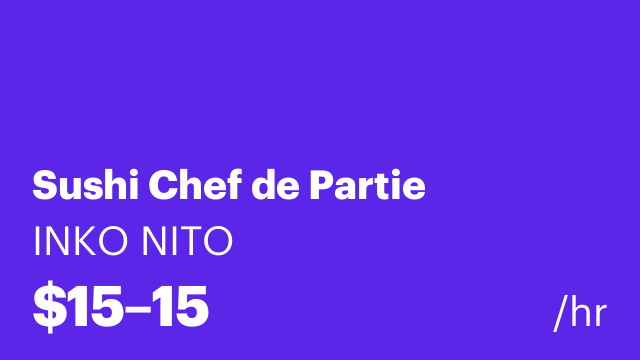 Sushi Chef de Partie