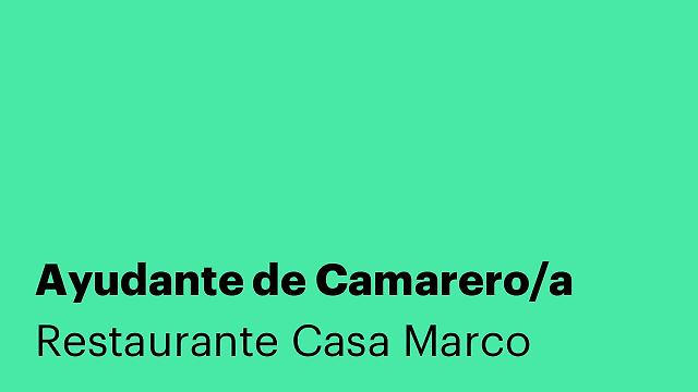 Ayudante de Camarero/a