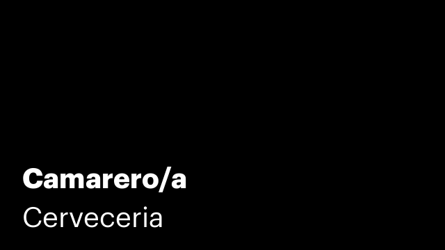 Camarero/a