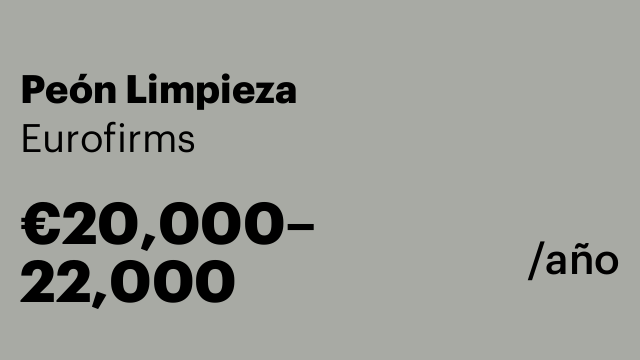 Peón Limpieza
