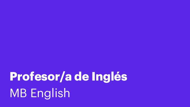 Profesor/a de Inglés