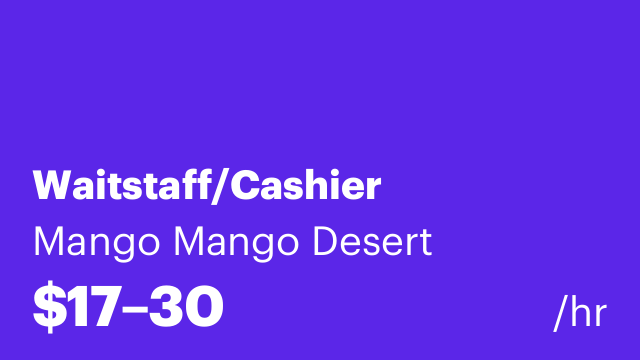 Waitstaff/Cashier