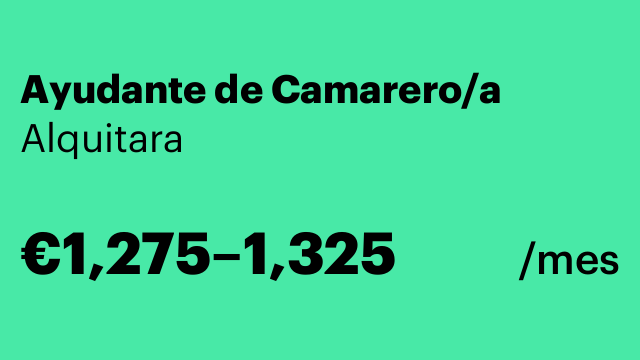 Ayudante de Camarero/a