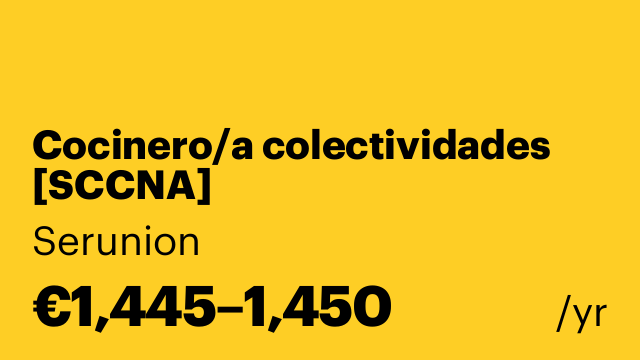 Cocinero/a colectividades [SCCNA]