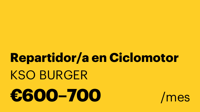 Repartidor/a en Ciclomotor