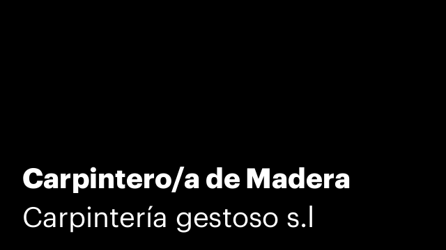 Carpintero/a de Madera