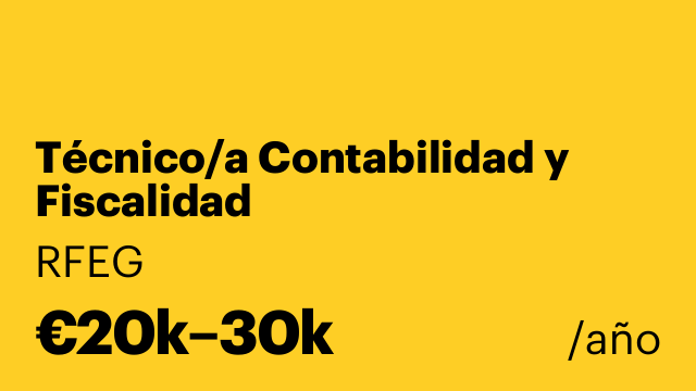 Técnico/a Contabilidad y Fiscalidad