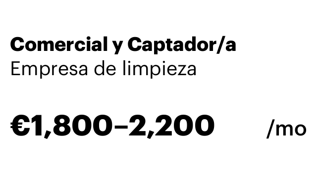 Comercial y Captador/a