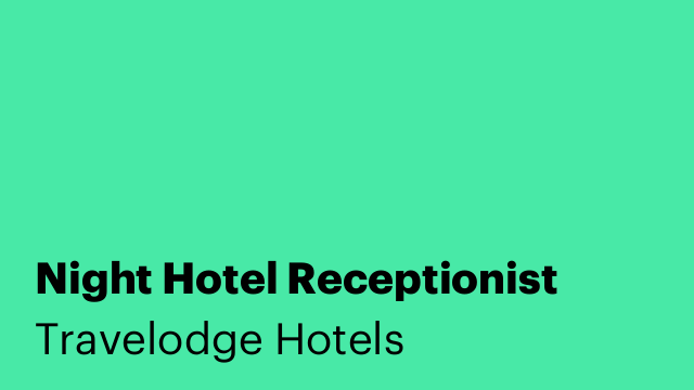Night Hotel Receptionist