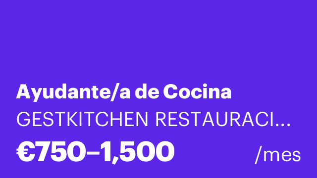 Ayudante/a de Cocina