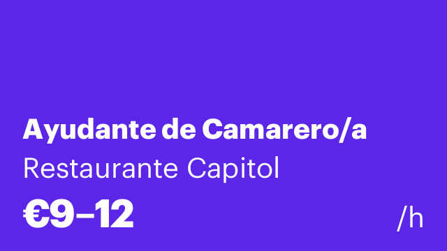 Ayudante de Camarero/a