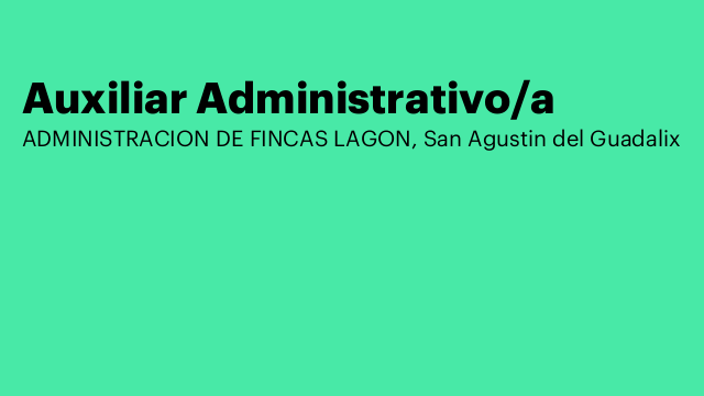 Auxiliar Administrativo/a