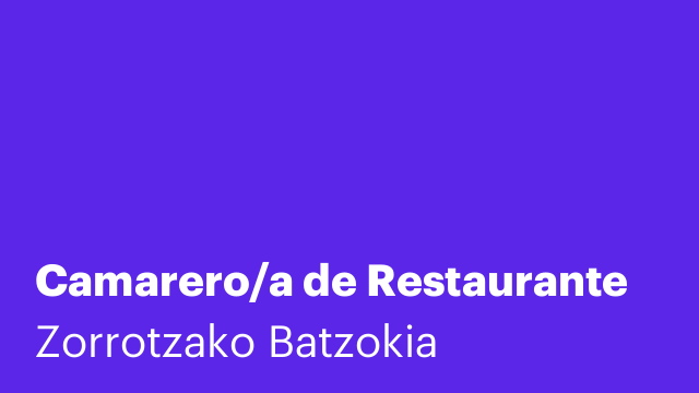 Camarero/a de Restaurante