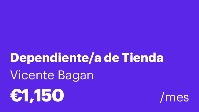Dependiente/a de Tienda