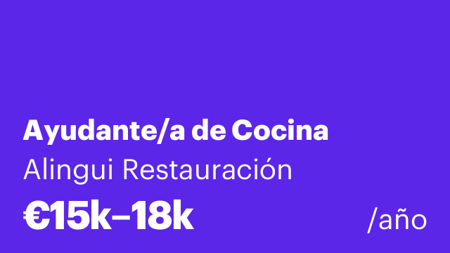 Ayudante/a de Cocina