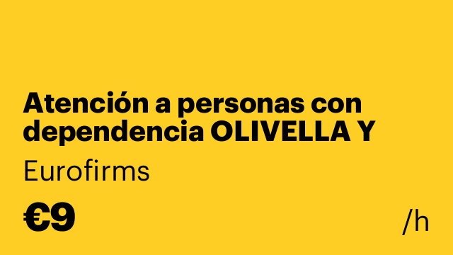 Atención a personas con dependencia OLIVELLA Y CANYELLES