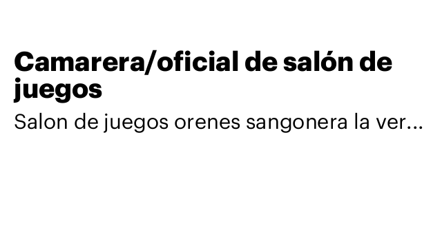 Camarera/oficial de salón de juegos