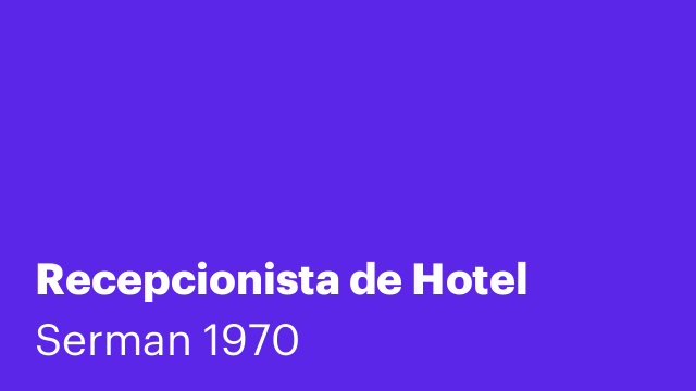 Recepcionista de Hotel