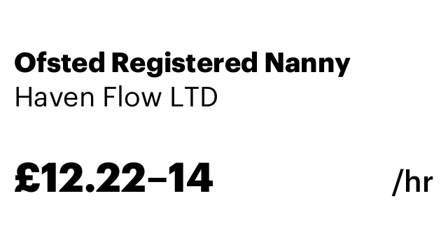Ofsted Registered Nanny
