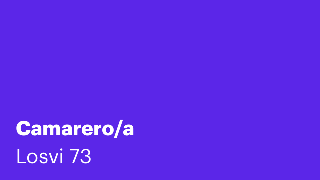 Camarero/a
