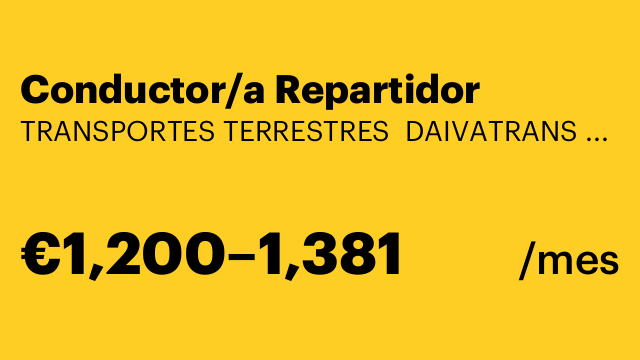 Conductor/a Repartidor