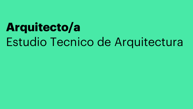 Arquitecto/a