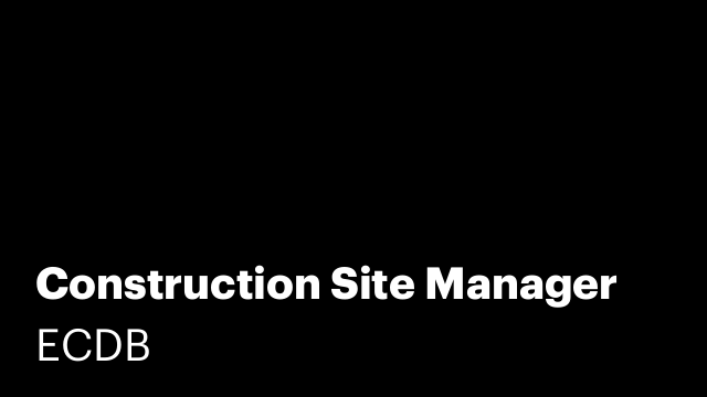 Construction Site Manager