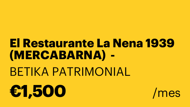 El Restaurante La Nena 1939 (MERCABARNA)  -  Cocinero/a Restaurante