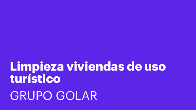 Limpieza viviendas de uso turístico