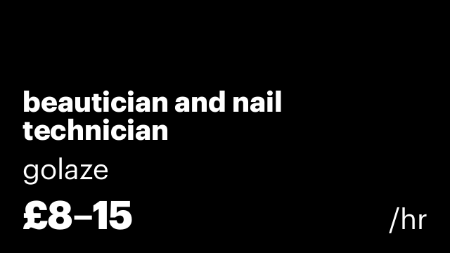 beautician and nail technician