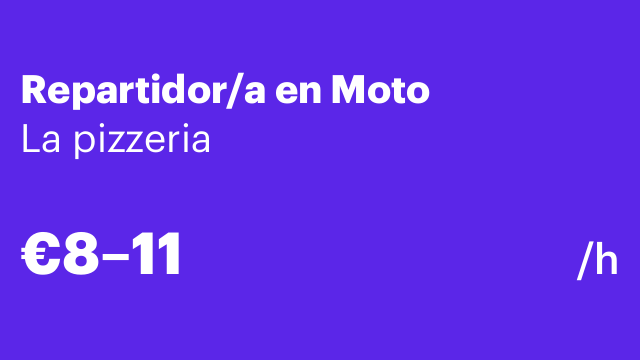 Repartidor/a en Moto