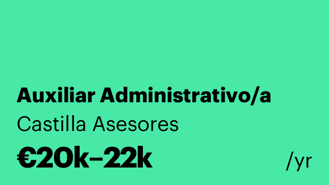 Auxiliar Administrativo/a