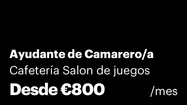 Ayudante de Camarero/a