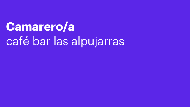 Camarero/a