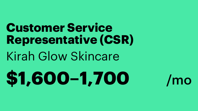 Customer Service Representative (CSR)