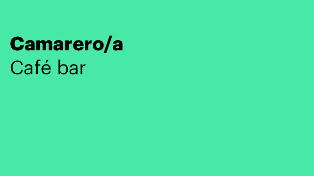 Camarero/a