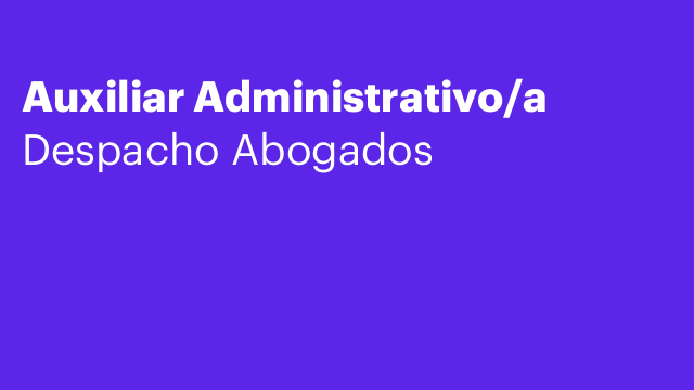 Auxiliar Administrativo/a