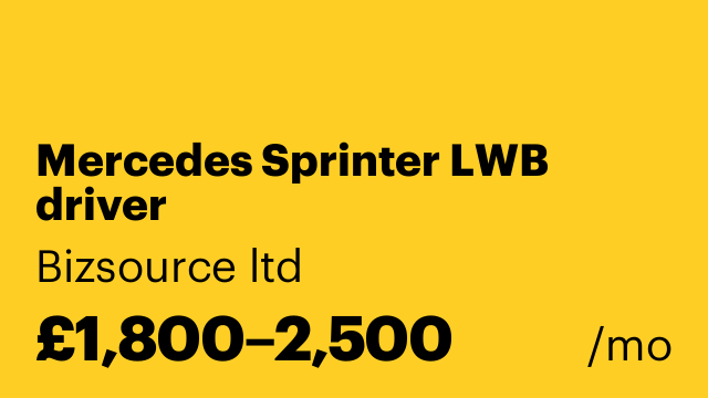 Mercedes Sprinter LWB driver