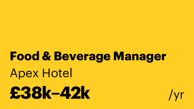 Food & Beverage Manager