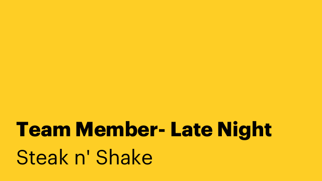 Team Member- Late Night