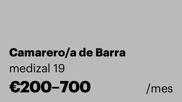 Camarero/a de Barra